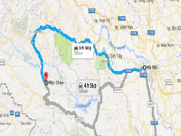 Kinh nghiệm đi Mộc Châu bằng ô tô tự lái theo đường quốc lộ 43