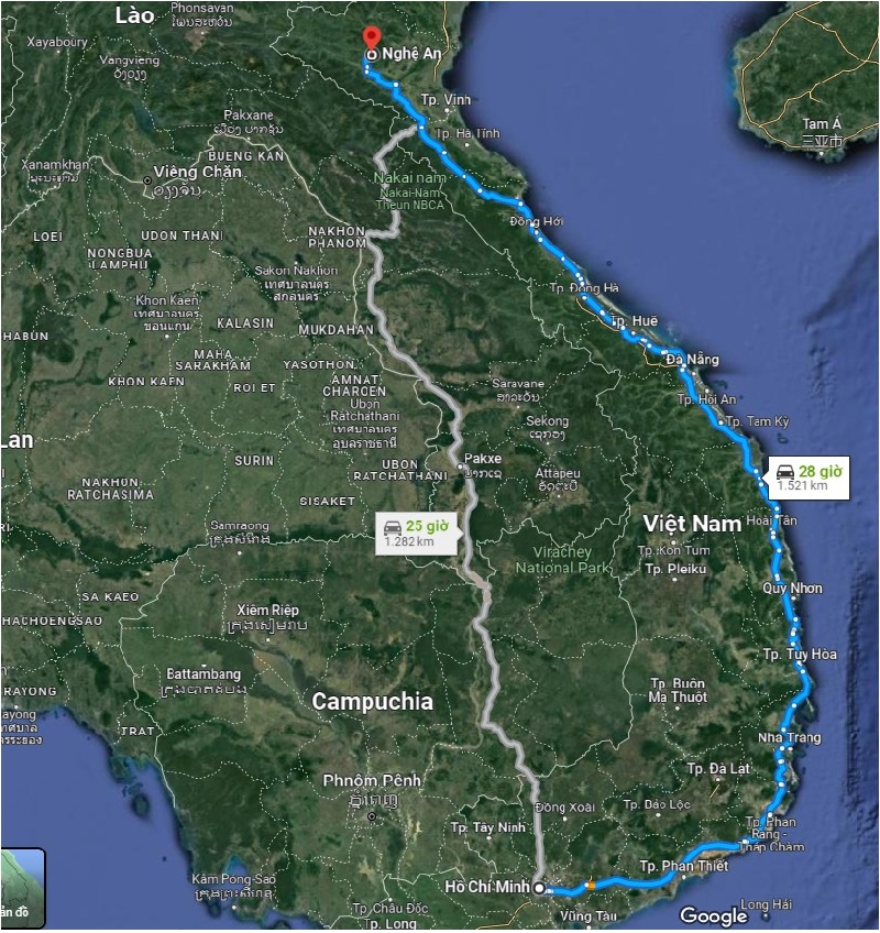 Kinh nghiệm lái xe từ Sài Gòn ra Nghệ An qua QL14 và QL1A