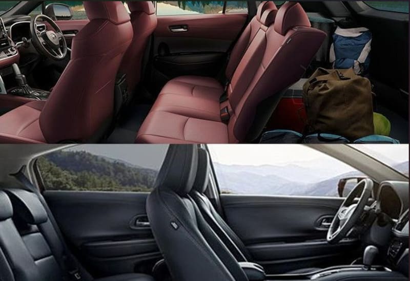 ​Hệ thống ghế ngồi của Honda HRV và Toyota Cross