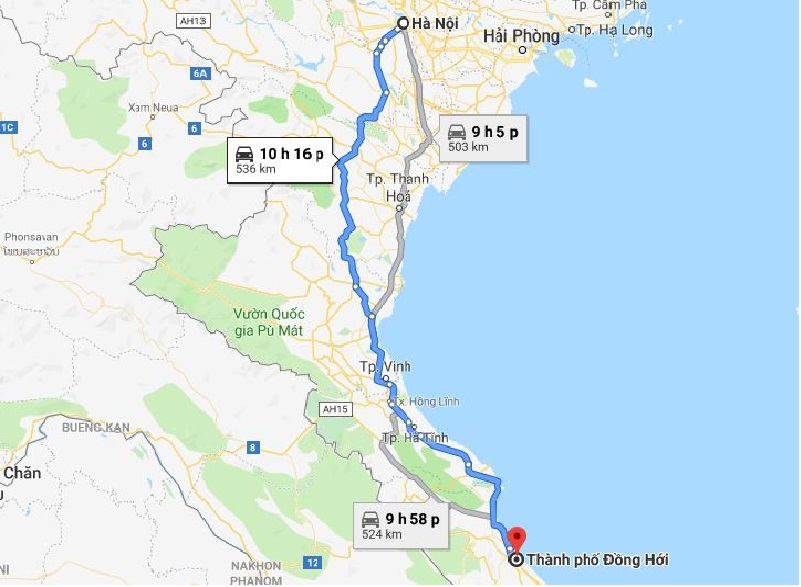 Kinh nghiệm lái xe Hà Nội - Quảng Bình bằng ô tô tự lái theo đường Hồ Chí Minh