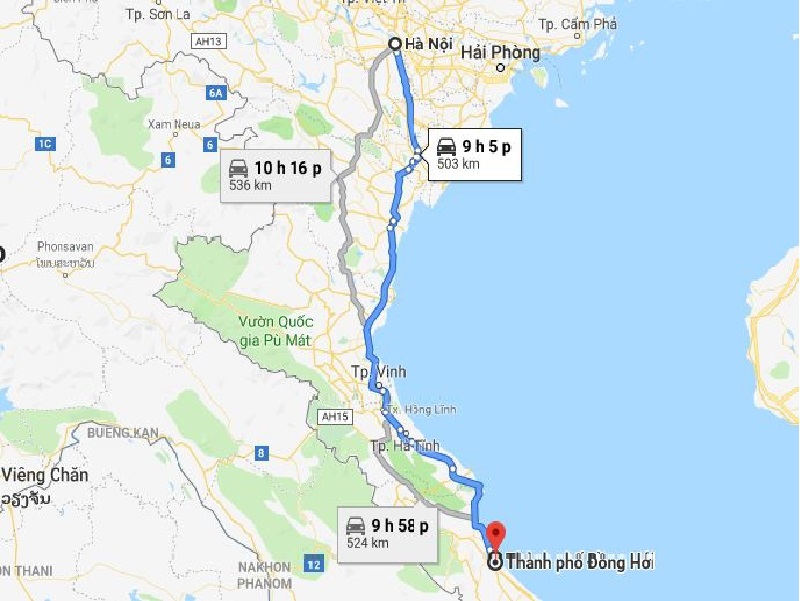 Kinh nghiệm lái xe Hà Nội - Quảng Bình bằng ô tô tự lái theo đường quốc lộ 1A