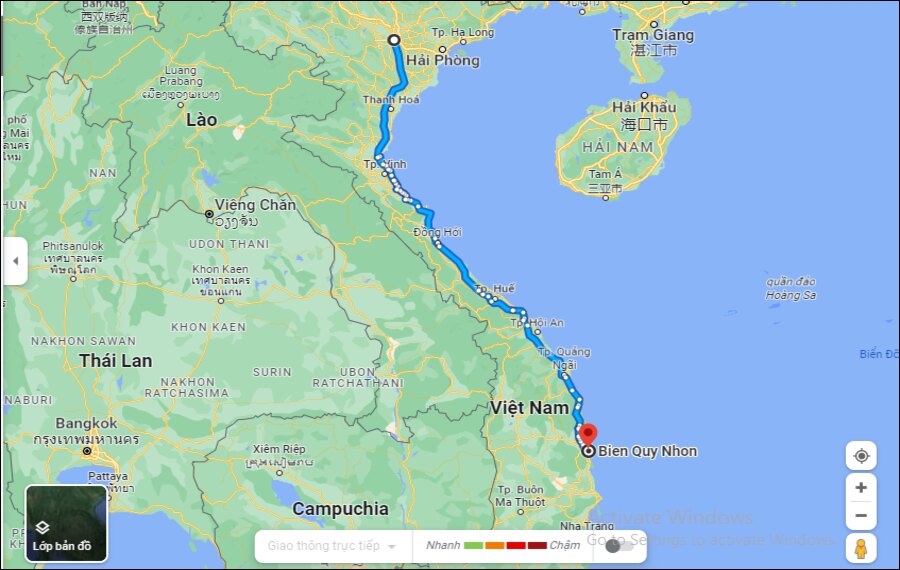 ​Lộ trình từ Hà Nội đi Quy Nhơn bằng ô tô qua QL1A