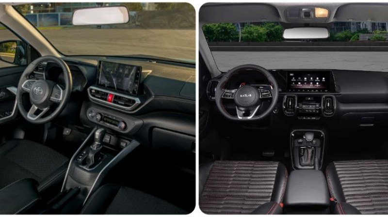 So sánh Toyota Raize và Kia Seltos về khoang cabin