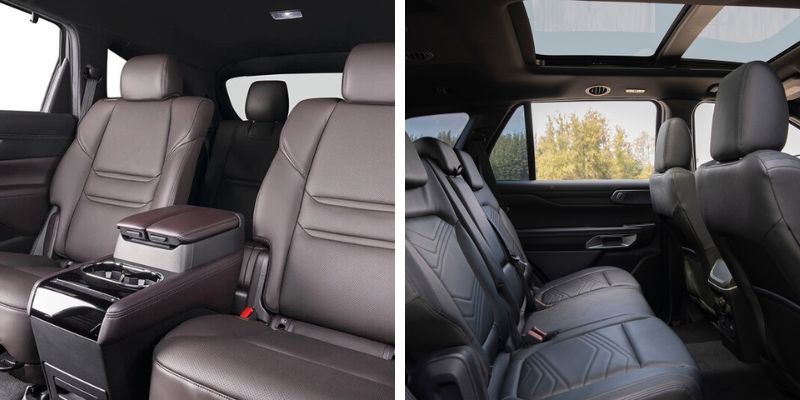 ​Chất liệu bọc ghế ngồi của Mazda CX-8 và Ford Everest 
