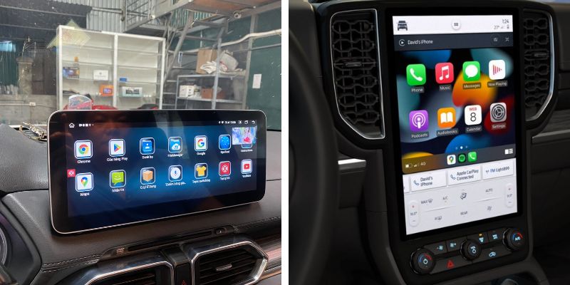 So sánh CX-8 và Ford Everest 2024 về màn hình cảm ứng