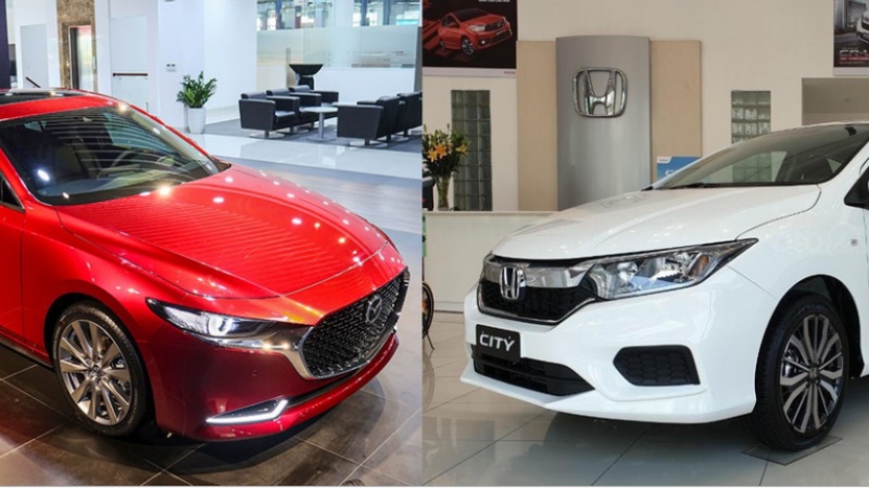 ​So sánh Mazda 3 và Honda City về giá