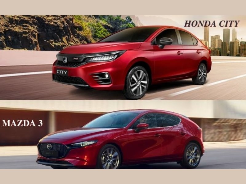 ​So sánh Mazda 3 và Honda City về thiết kế ngoại thất