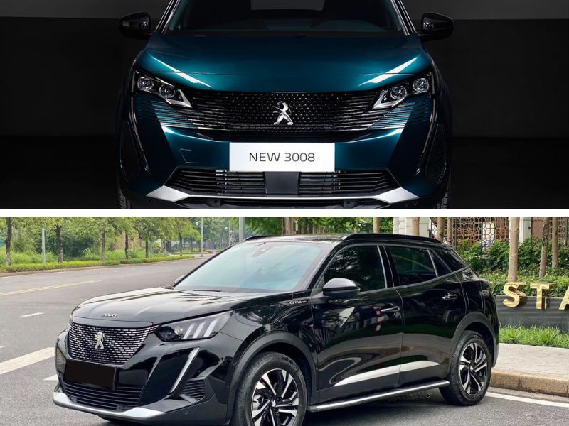 ​So sánh Peugeot 2008 và 3008 về thiết kế và ngoại thất
