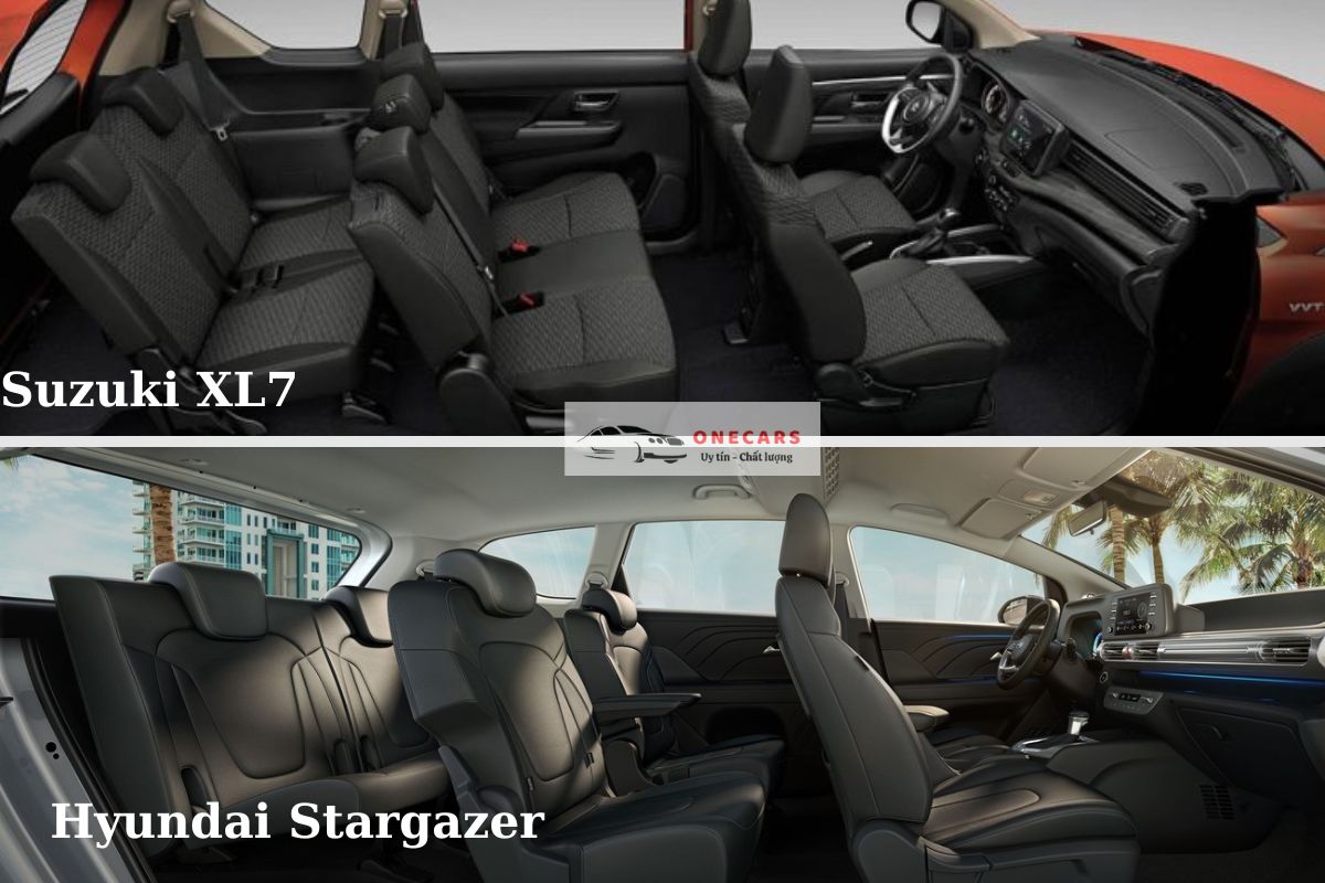 So sánh XL7 và Stargazer 2023 về nội thất ghế ngồi