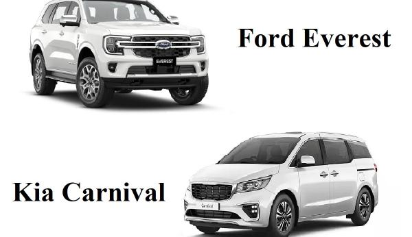 So sánh Kia Carnival và Ford Everest: Động cơ, thiết kế, tính năng