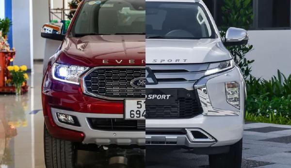 So sánh Pajero Sport và Ford Everest 2023 vừa mới ra mắt